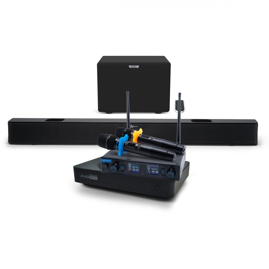 Hi-End караоке-система EVOBOX Premium + EvoSoundBar (саундбар с караоке) в Санкт-Петербурге