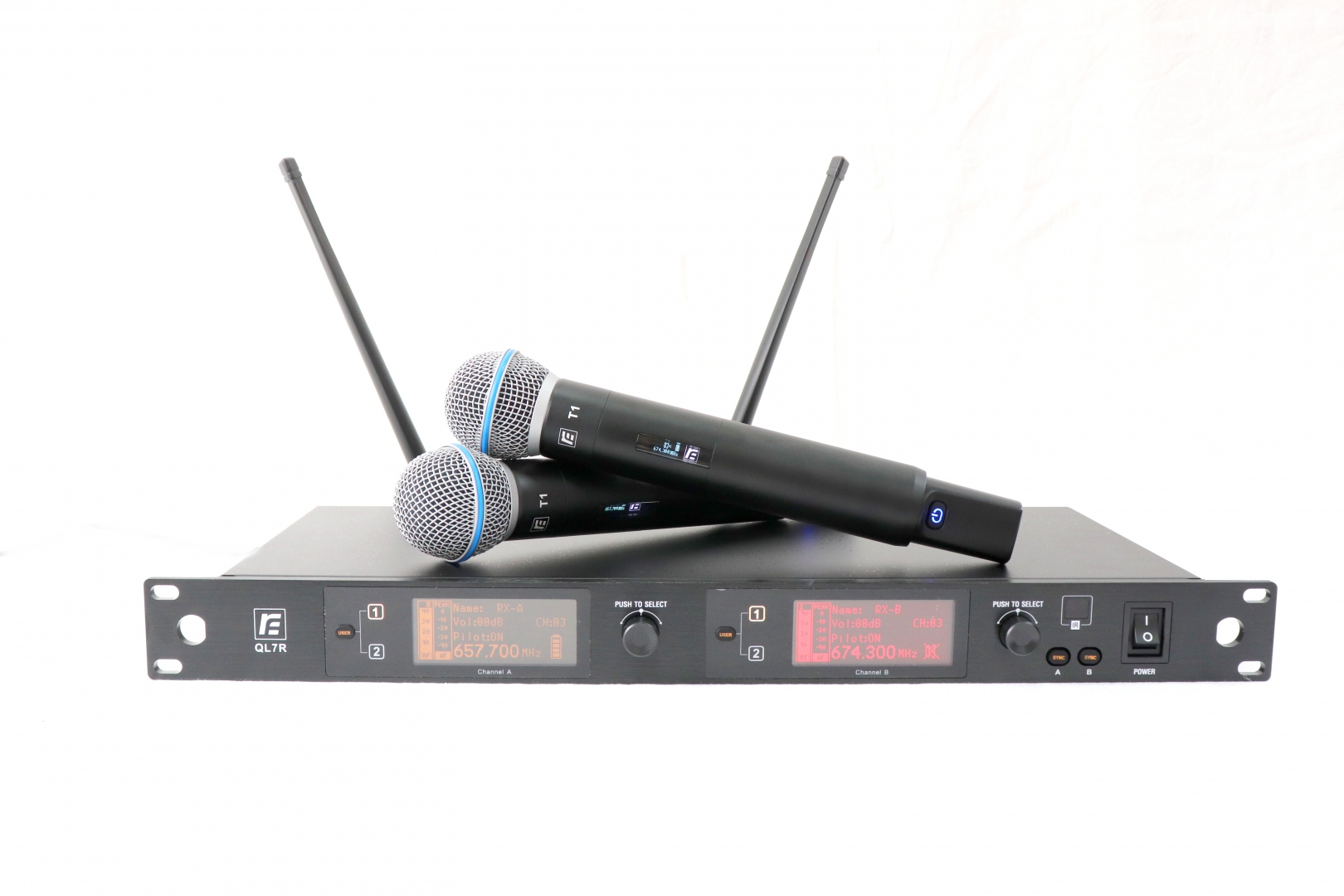 RFIntell QL7R/T1-B 720,500-754,000 МГц 2-канальная радиосистема с 2-мя ручными микрофонами в Санкт-Петербурге