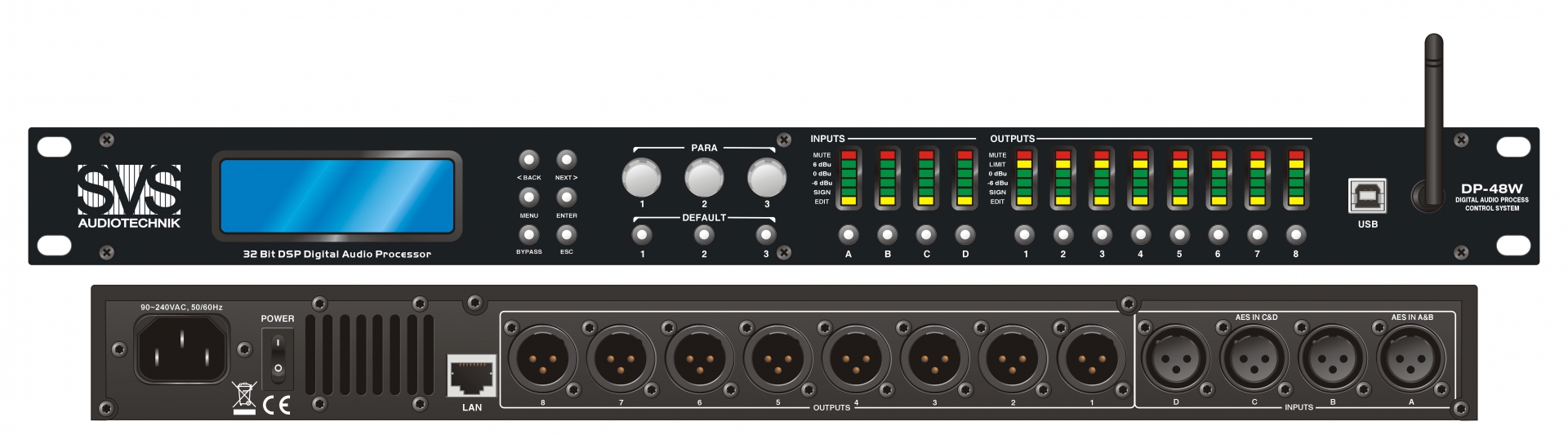 SVS Audiotechnik DP-48W Цифровой процессор: 4 входа 8 выходов в Санкт-Петербурге