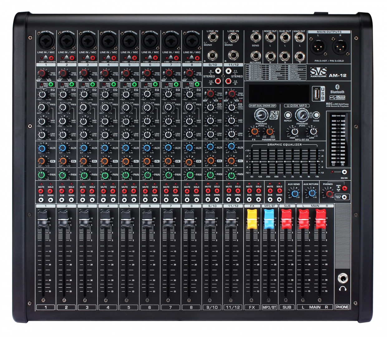 SVS Audiotechnik mixers AM-12 Микшерный пульт аналоговый, 12-канальный в Санкт-Петербурге