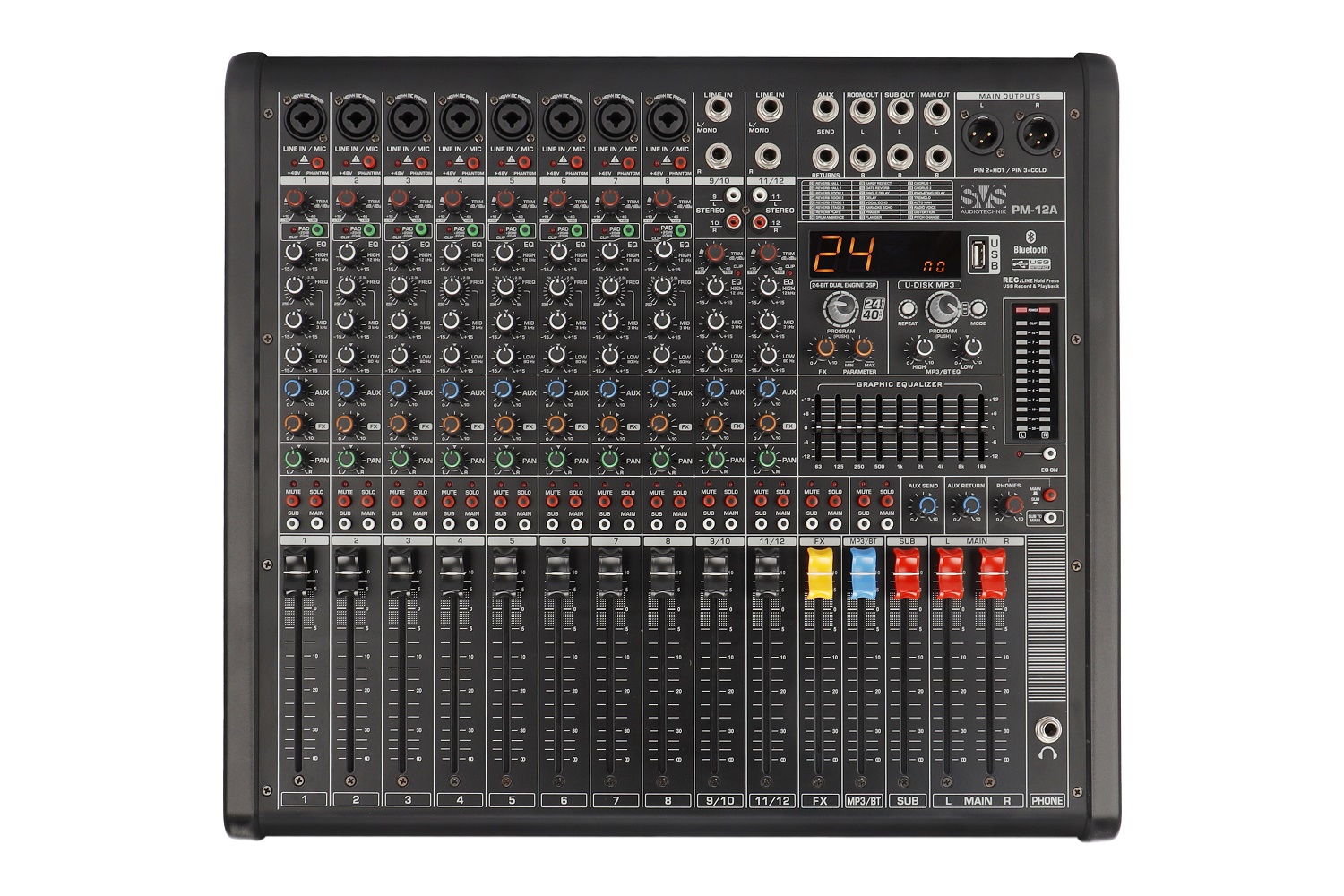 SVS Audiotechnik mixers PM-12A Активный аналоговый микшерный пульт, 12-канальный в Санкт-Петербурге